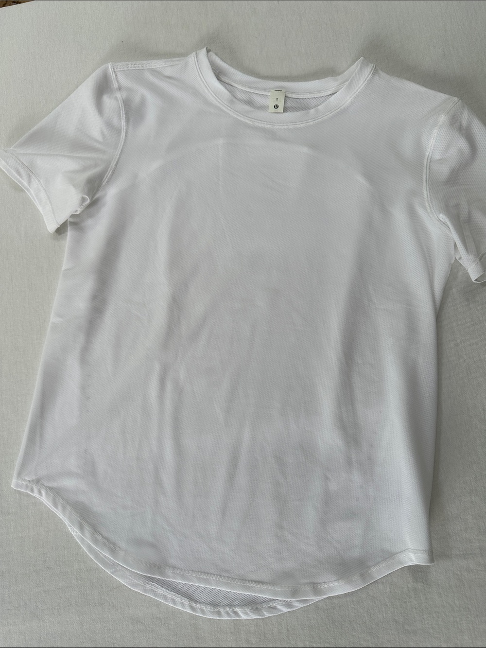 Lululemon white mesh t shirt. Size 2